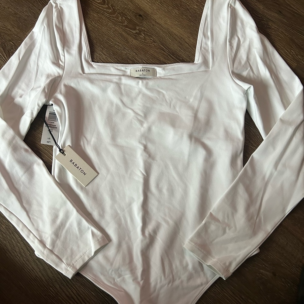 Babaton Cream Long Sleeve Bodysuit